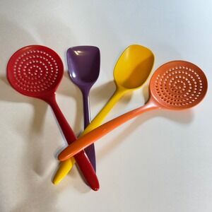 Hutzler Melamine Kitchen Utensil Set Skimmer Spoon Spatula 4 Piece